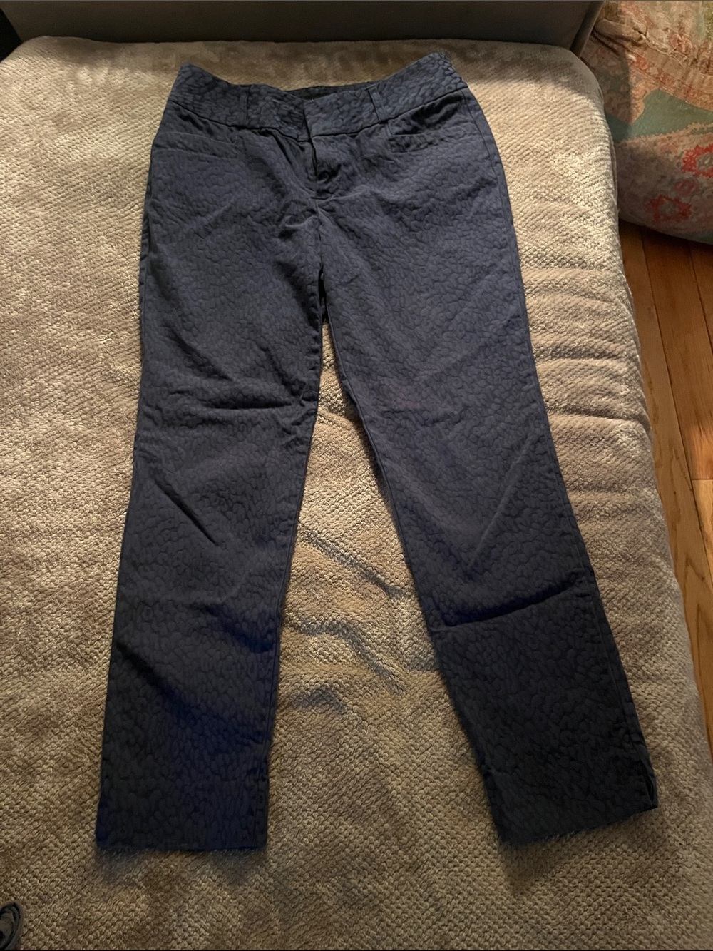Banana Republic Women’s Navy Patterned Straight-Leg pants